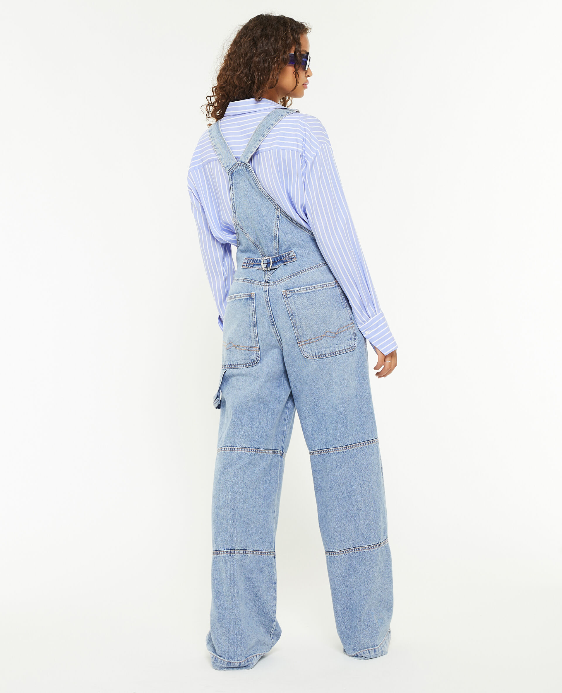 Salopette en jean baggy - Bleu
