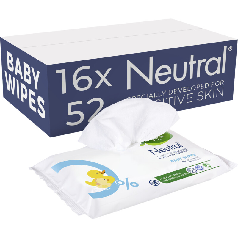 Neutral Baby wipes 0% parfume 16-pack