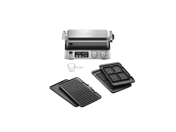 Braun MultiGrill 7, Sort, Rustfrit stål, Rektangulær, Knapper, Dreje, 667 cm², 290 x 230 mm, Tryktstøbt aluminium