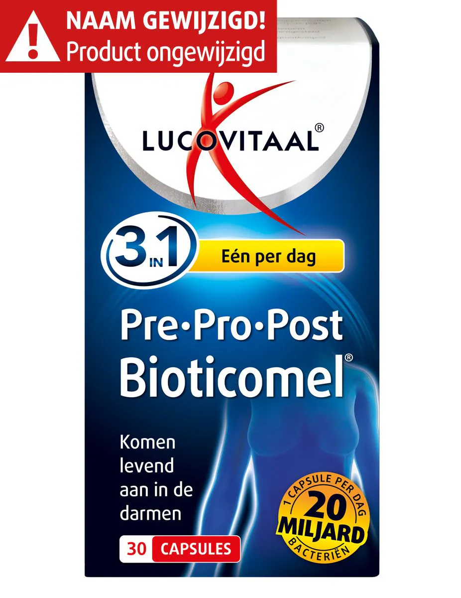 Pre · Pro · Post Bioticomel 30 capsules