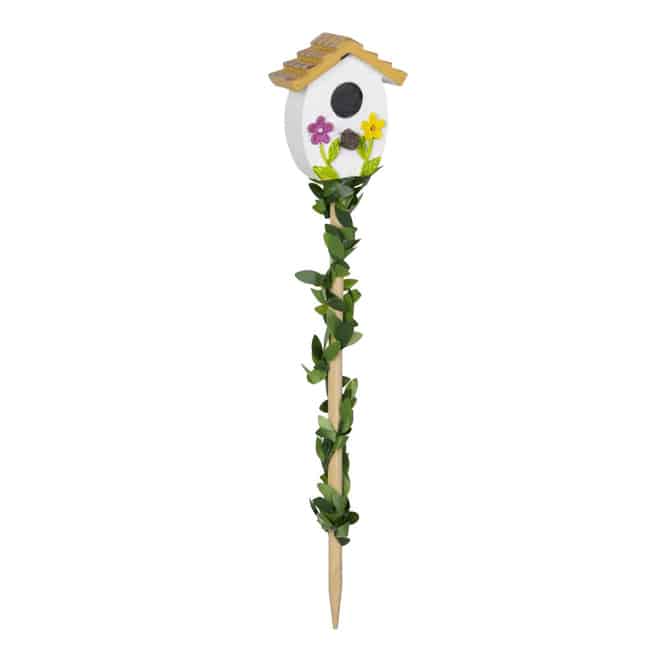 Pflanzenstecker - Vogelhäuschen - ca. 4,5 x 2,5 x 26,5 cm - 1 Stück
