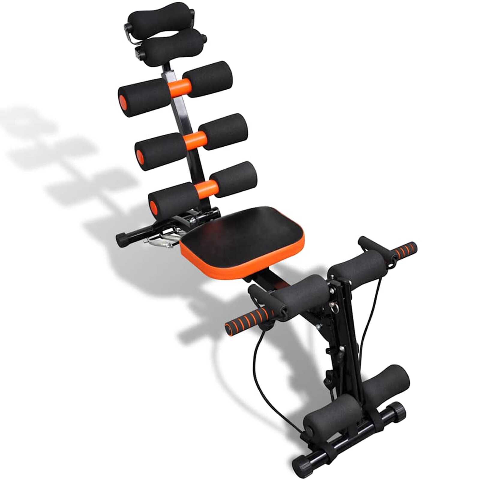 vidaXL L-vormige buiktoner zwart en oranje 117 x 34 x 96 cm