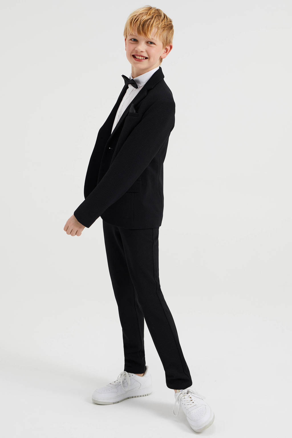 WE Fashion slim fit broek zwart