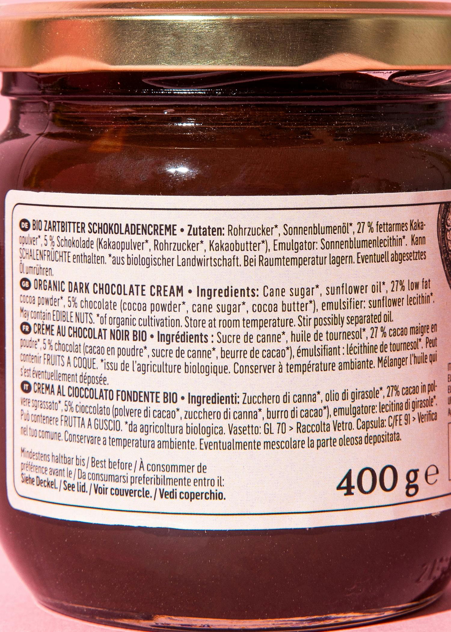 Bio Schokocreme Zartbitter 400 g