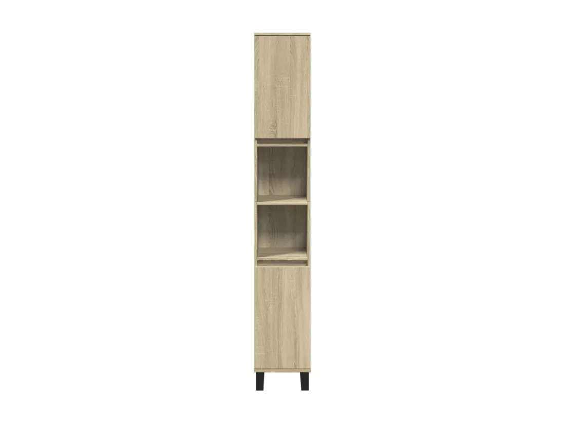 Armoire salle de bain chêne sonoma 30x30x190 cm