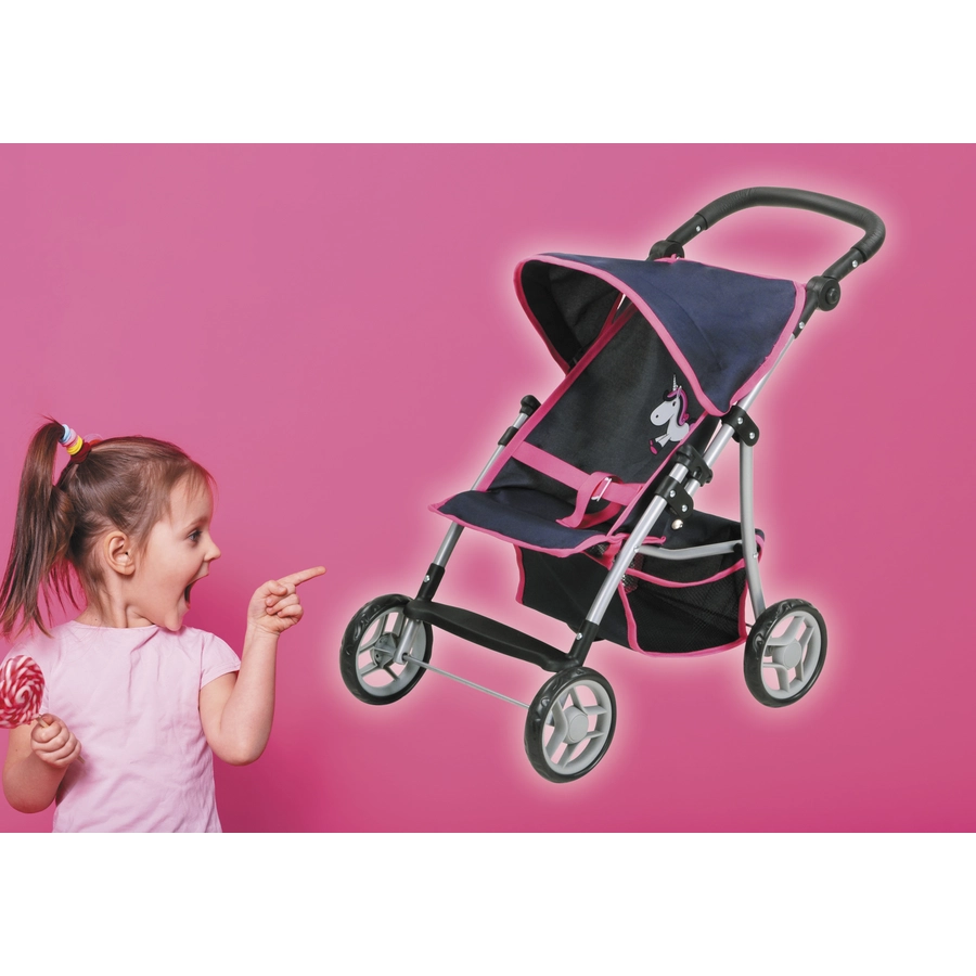 knorr toys® Puppenbuggy Liba - UMA. Das Einhorn blue rosa