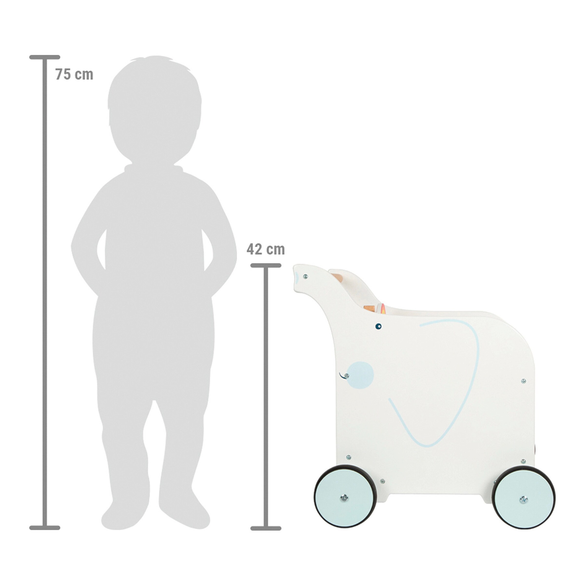 small foot Lauflernwagen Spielzeugbox Elefant