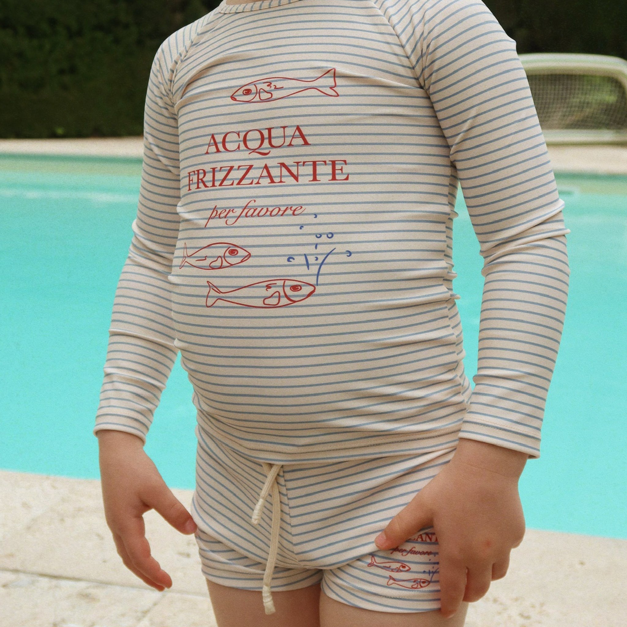 UV Badeshirt Aster Stripe Blue