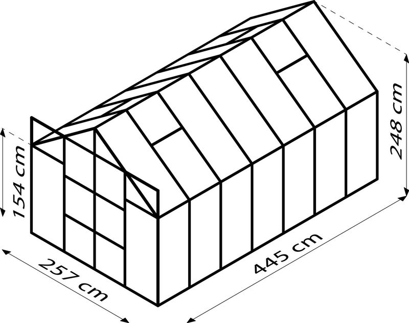 Vitavia - Uranus - Tuinkas - Hoogte 2,48 Meter - Ruim Ontwerp