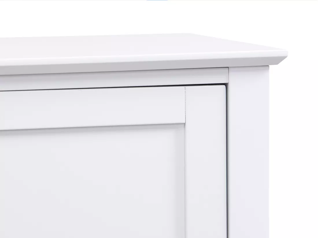 Buffet avec 2 portes et 3 tiroirs en MDF - Blanc - NARIVA