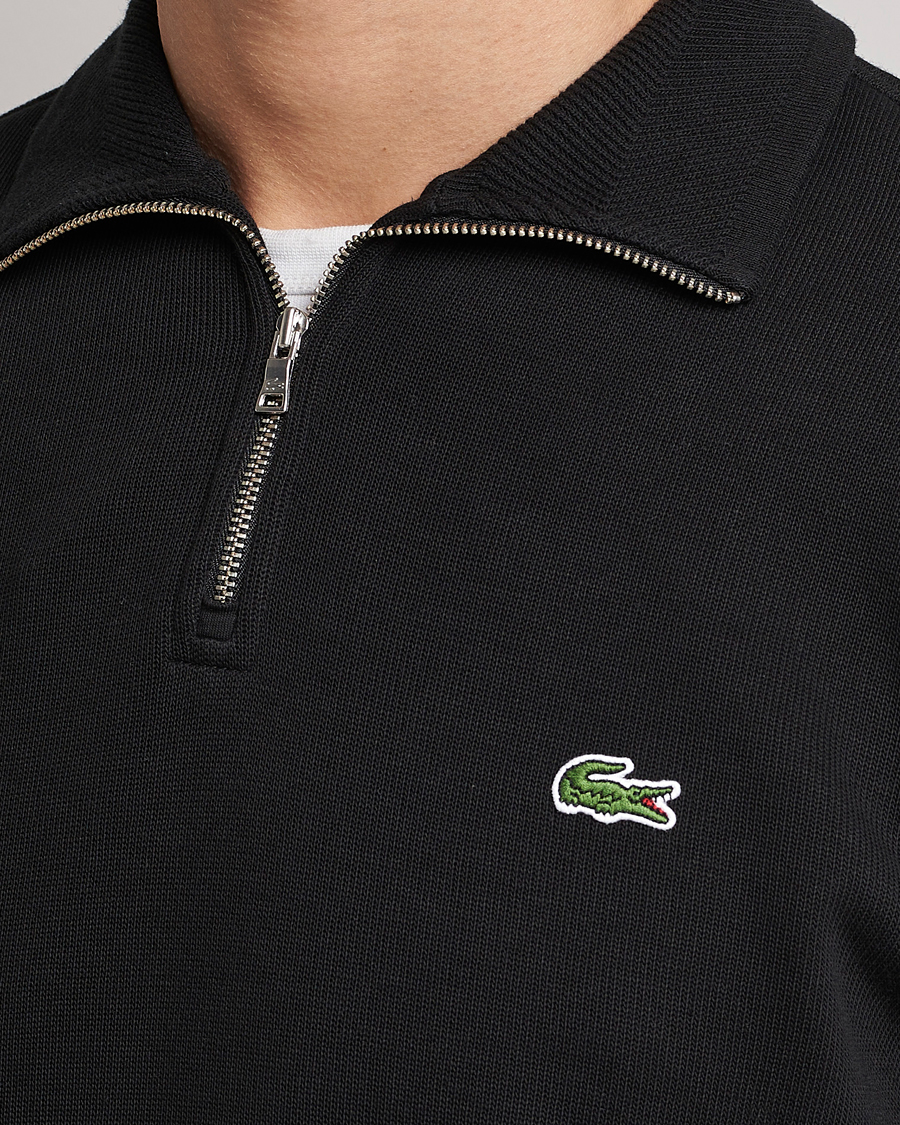 Lacoste Rib Interlock Half Zip Black