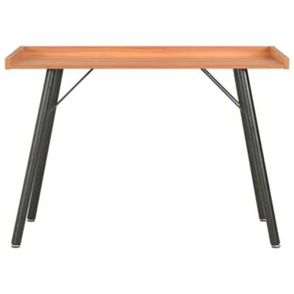 vidaXL - Computertafel - Bruin - Bewerkt hout