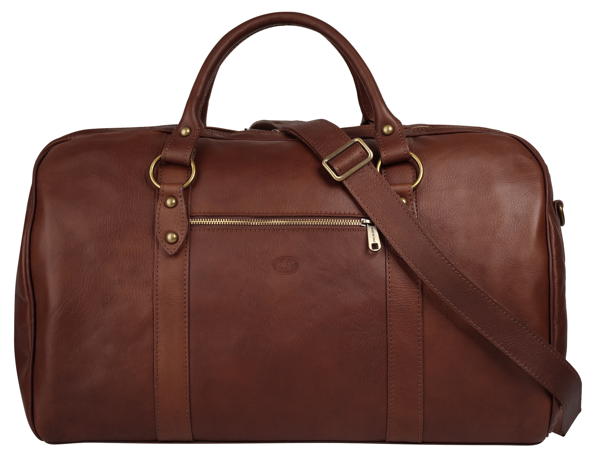 Piké Reisetasche echt Leder, Made in Italy