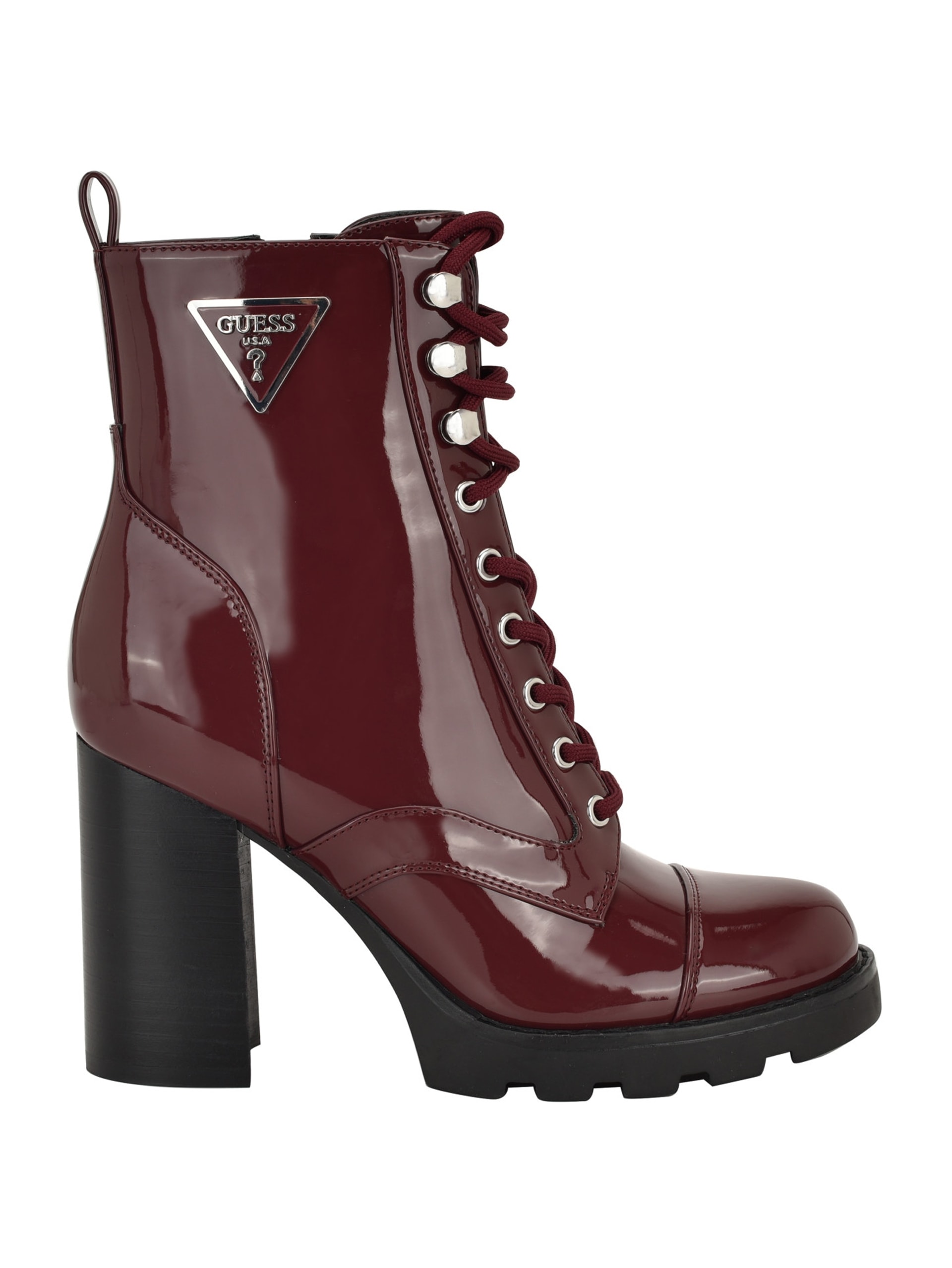 Botas de cano curto com cadarço e salto Neadyn estilo motoqueiro