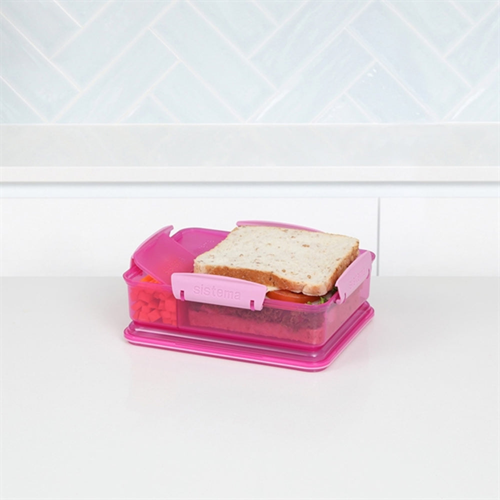 Snack Attack Duo Madkasse 975 ml Pink