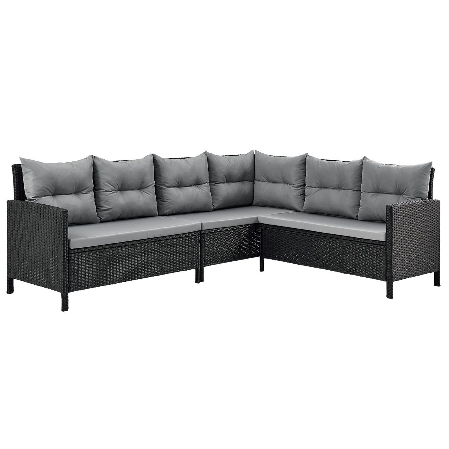 Manacor polyrotan zwarte loungeset