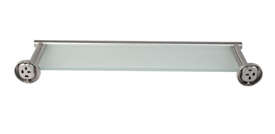 Dusch-Glasregal Neapel Edelstahl/Glas 54x14x5 cm