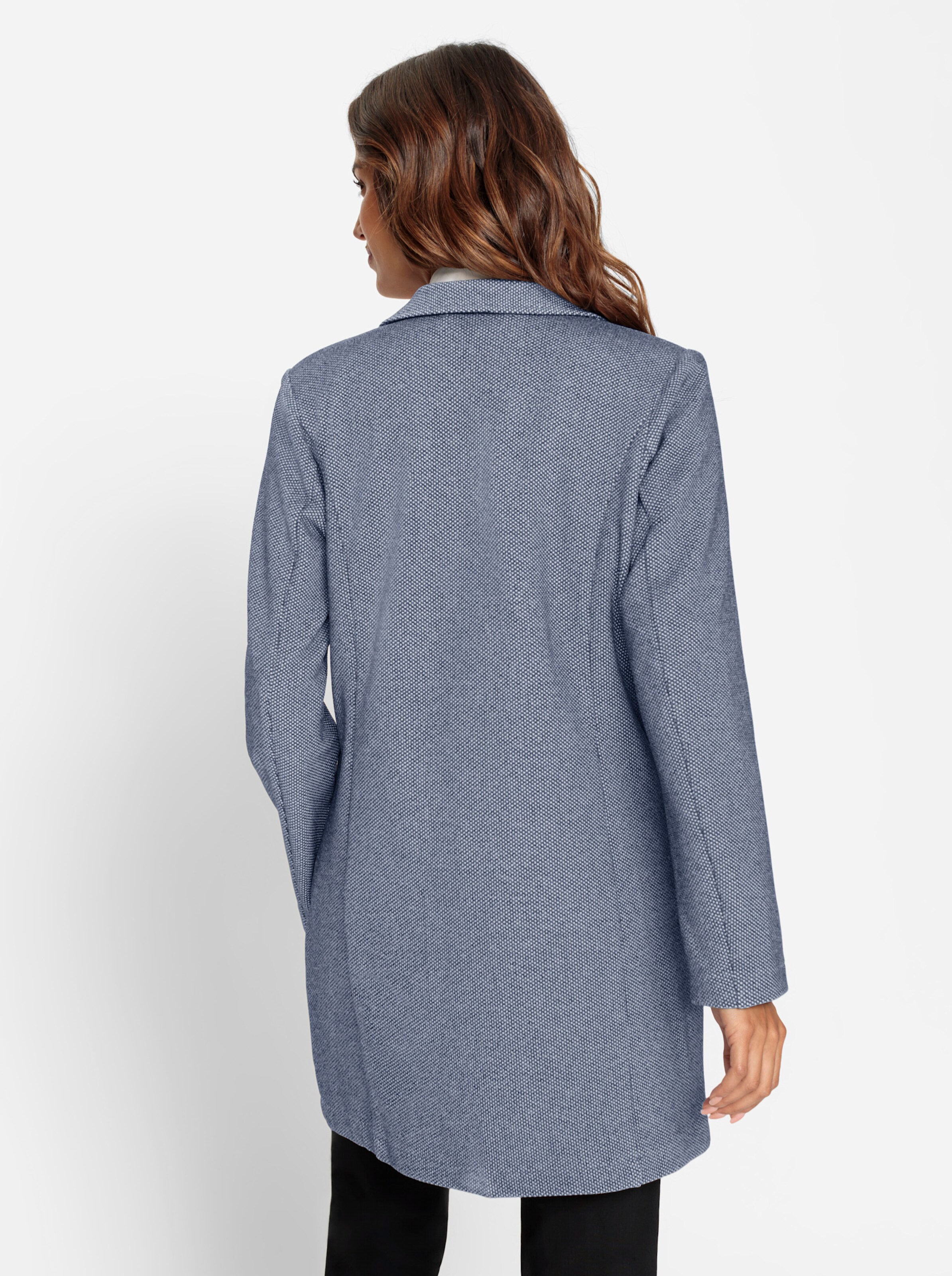 Jersey-Blazer in jeansblau-meliert