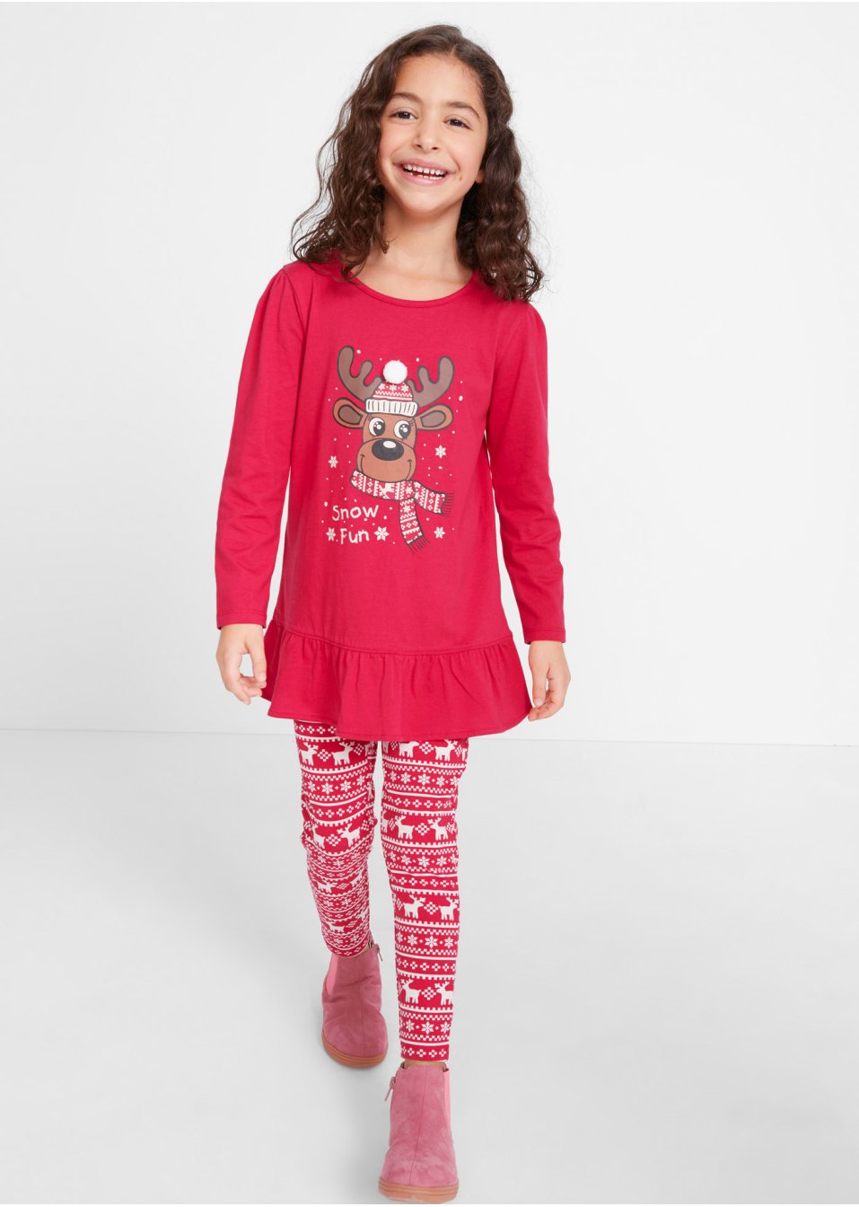 T-shirt de Noël et legging fille (Ens. 2 pces.)