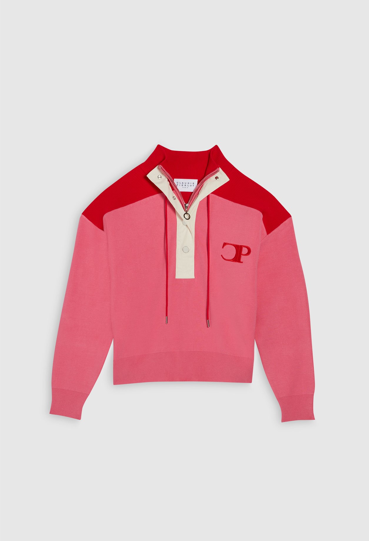 Sweatshirt Minimum col boutonne