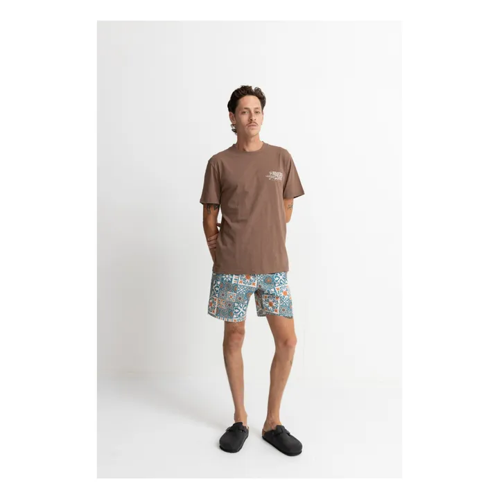 Rhythm Short de Bain Tile Fibres Recyclées | Bleu