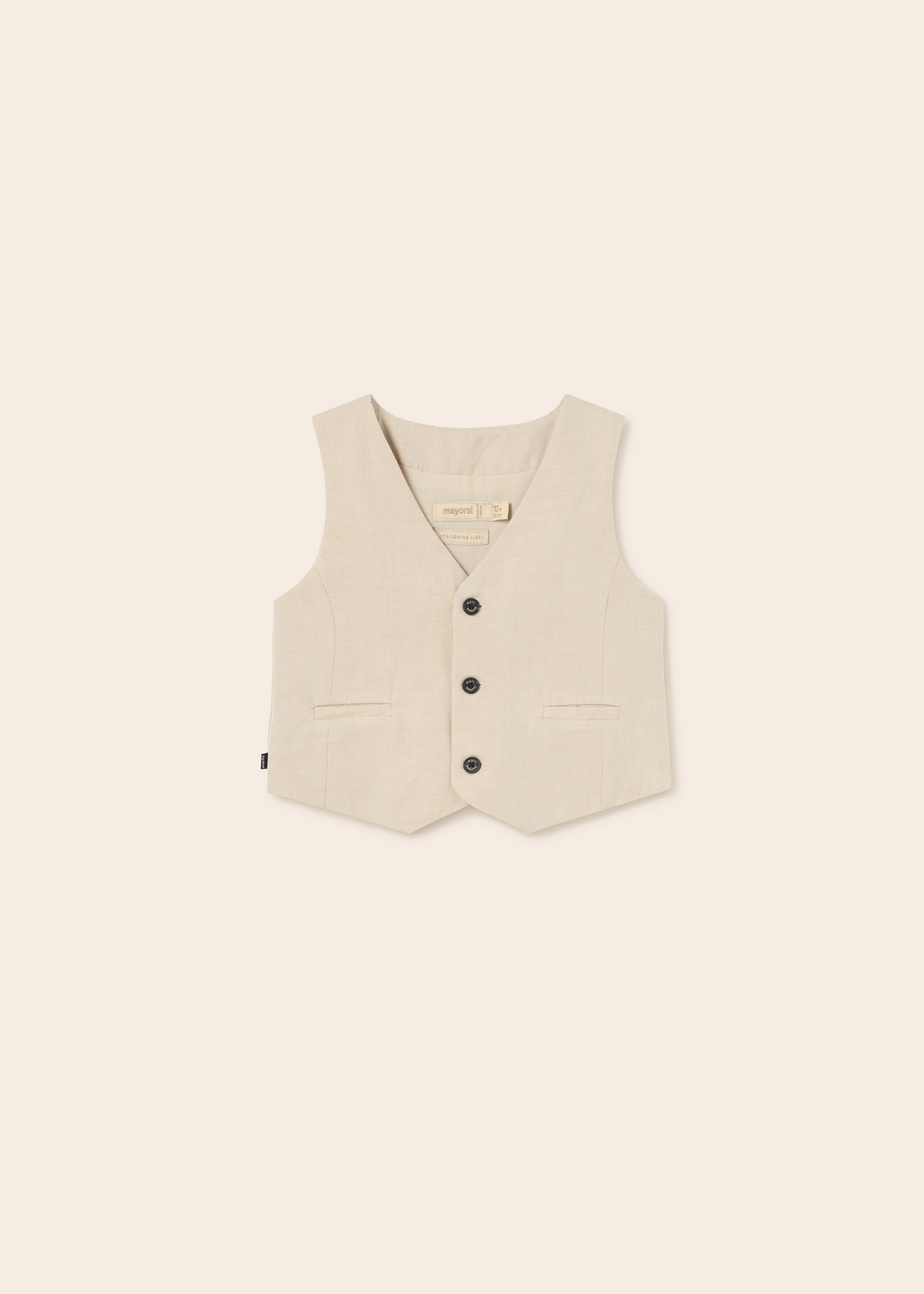Colete de linho estampado para bebê