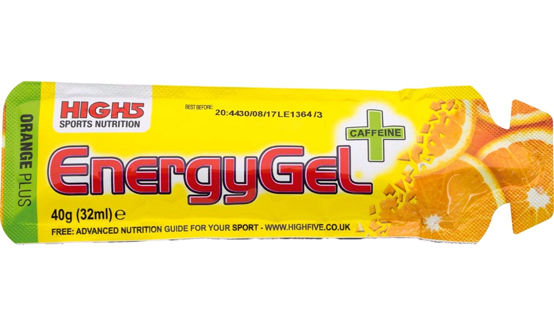 High5 Energy gel+ orange koffein 32 ml.