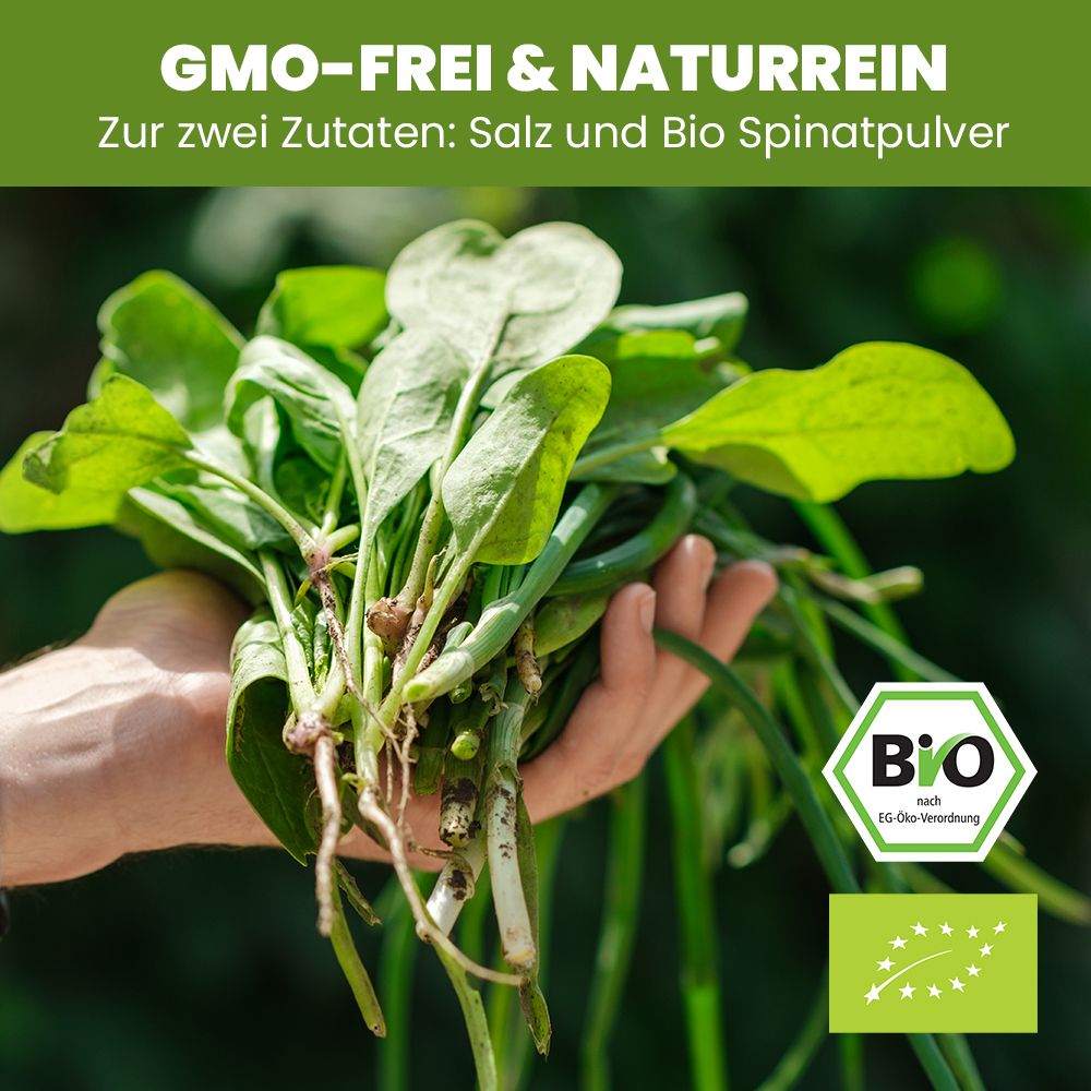 SANUUS® Gourmet Bio Spinat Gewürzsalz zum Kochen & Verfeinern
