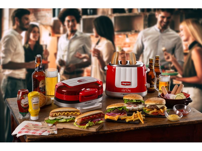 Ariete Hot Dog Maschine Party Time ARI-206-RD Rot/Weiss Hot Dog-Gerät