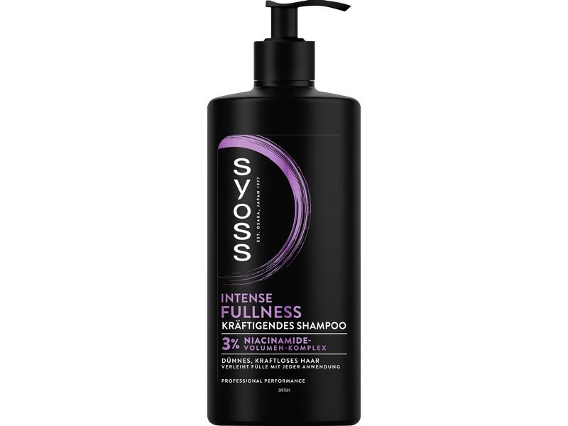 Syoss Shampoo Intense Fullness 440 ml Shampoo für feine Haare verleiht Volumen und Vitalität