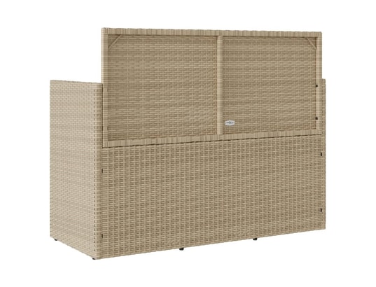 VIDAXL - Banc de jardin avec coussins beige résine tressée