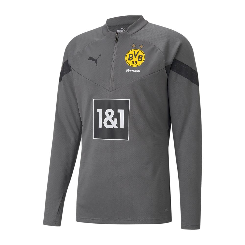 Puma Borussia Dortmund Sweat de Foot Gris Homme Puma 1/4 Zip 2022/23