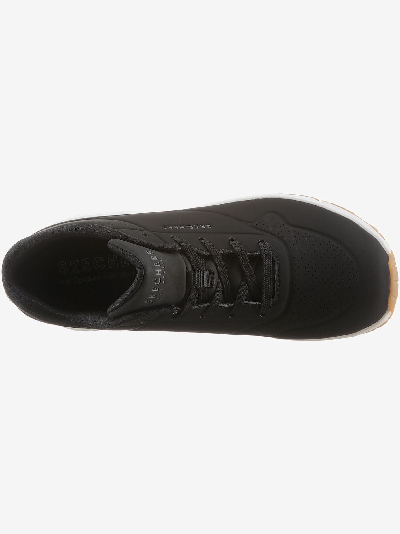 Sneakers compensées trotteurs unis tendance, semelle à coussin d'air