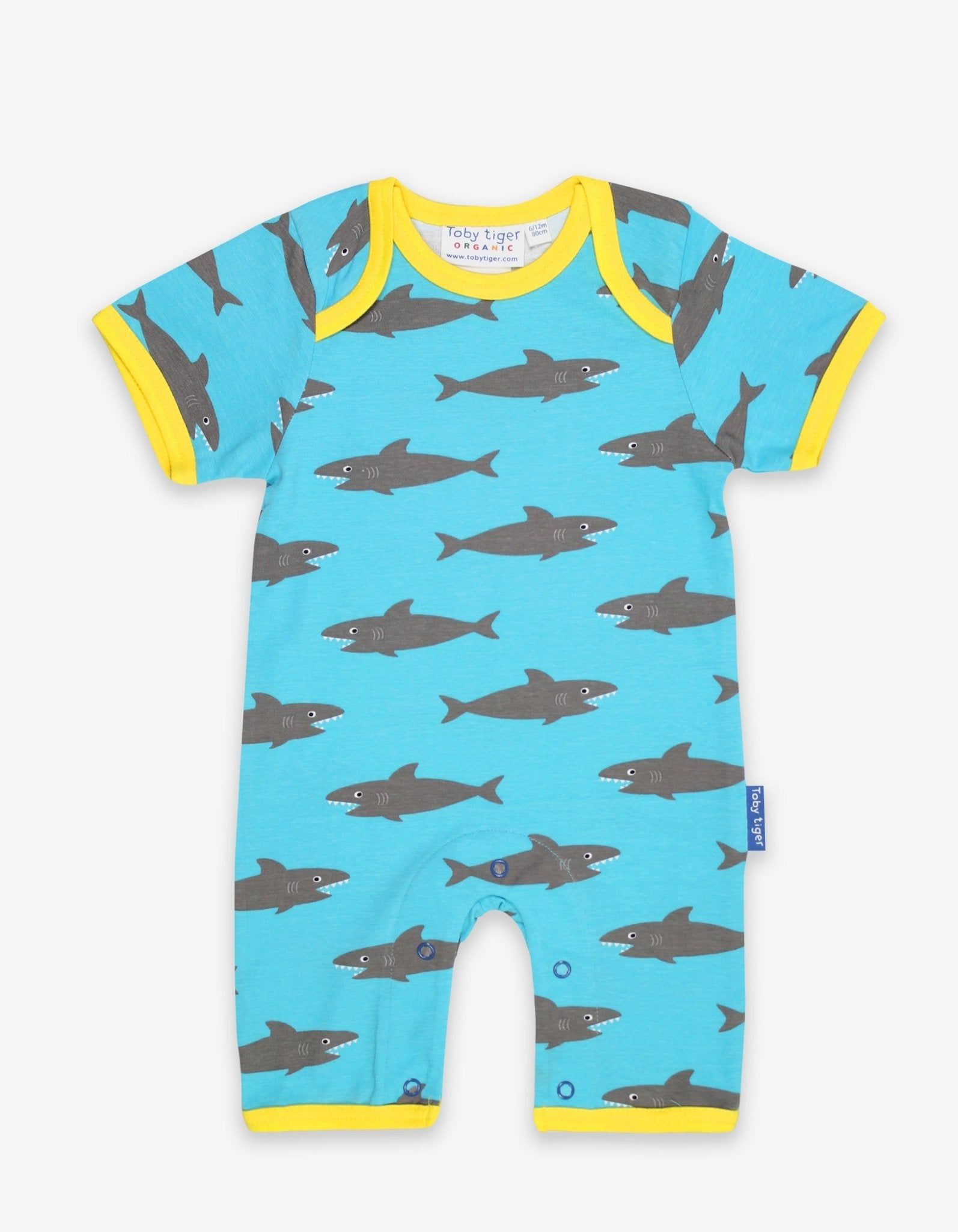 Toby Tiger Sommer Strampler mit Hai Print