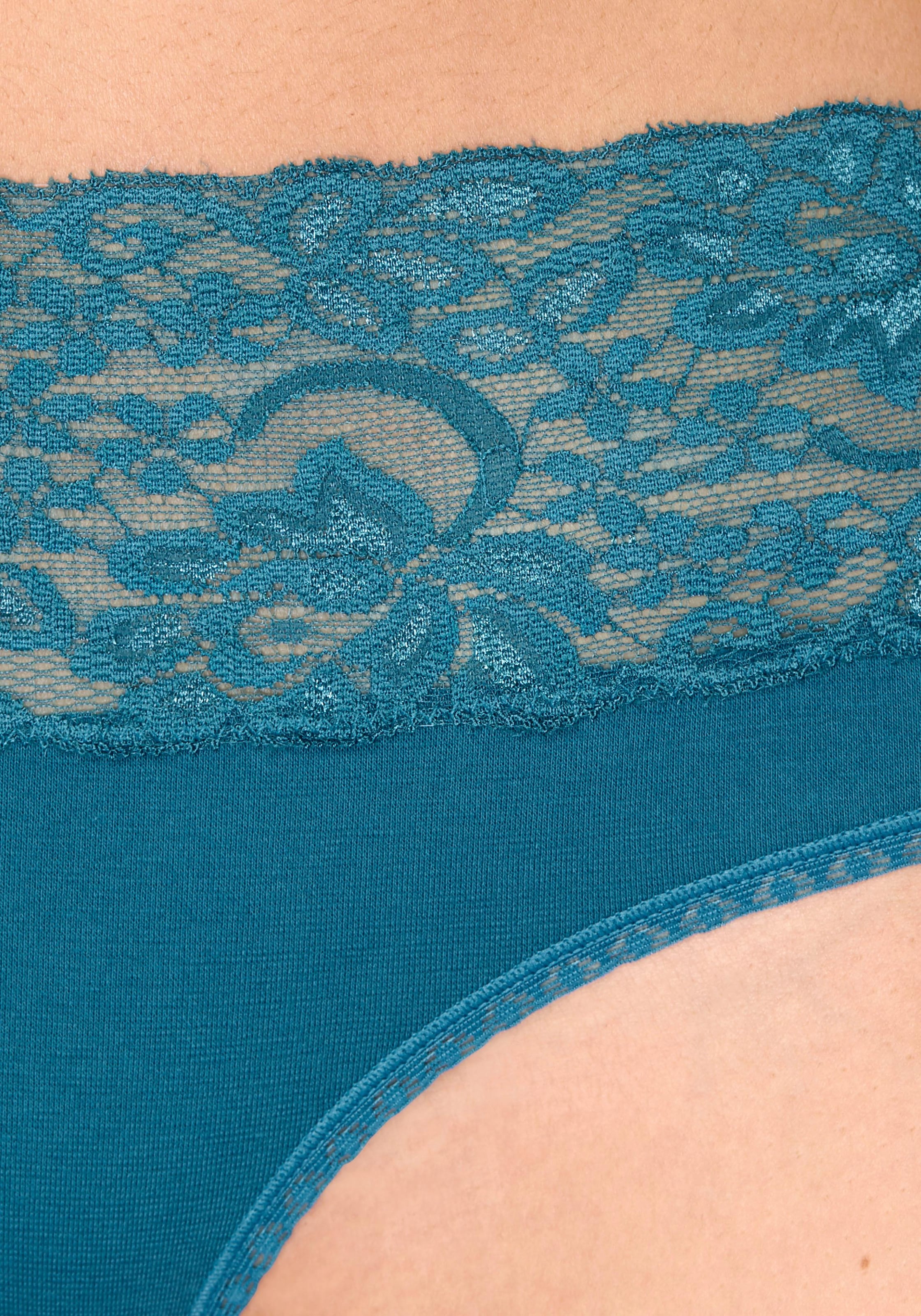 Vivance Slip , aus elastischer Baumwolle mit floraler Spitze