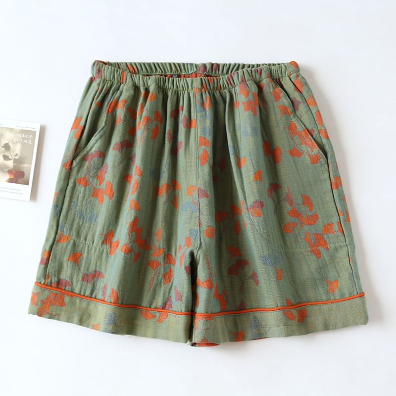 MelMount - Elastische taille bloemenshorts