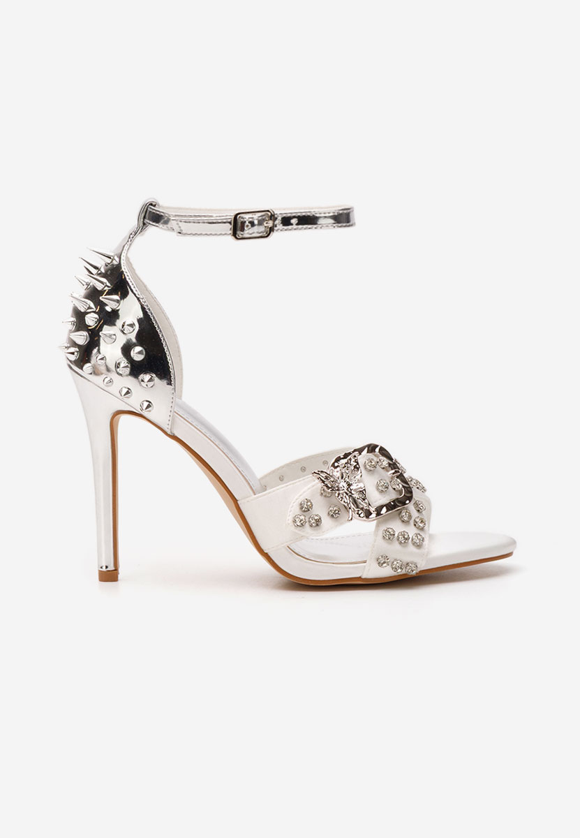 Sandales à talon fin blanches Taylor