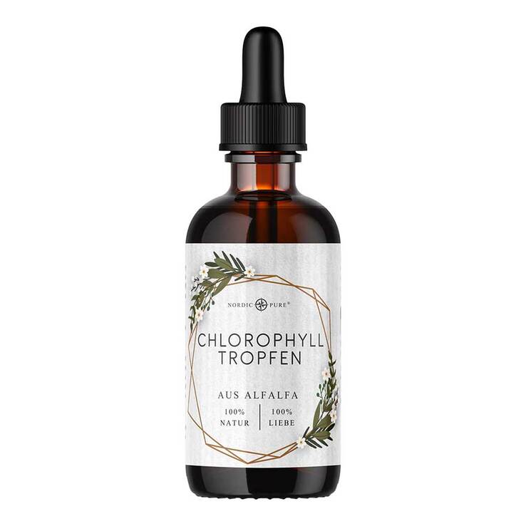 Chlorophyll-Tropfen aus Alfalfa Nordic Pure, 100 ml
