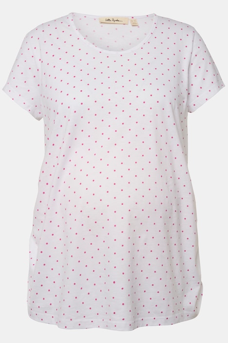 Bellieva-T-Shirts, 2er-Pack, Rundhals, Halbarm, seitl. Raffung, Biobaumwolle, GOTS