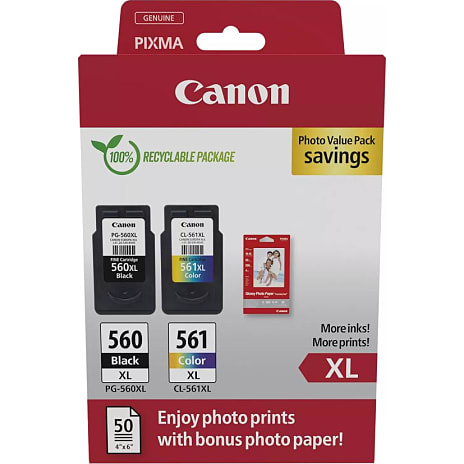Canon PG-560/CL-561 XL blækpatroner - sort/farve