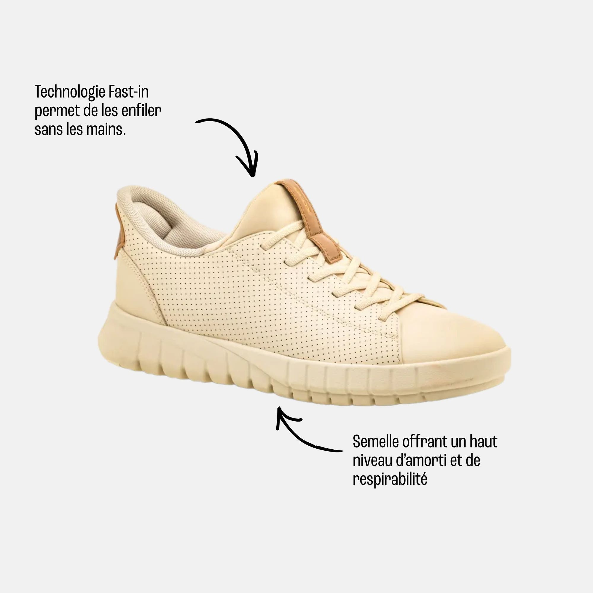 Baskets basses Femme beige