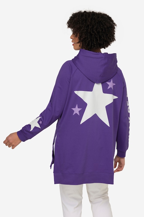 Hoodie, Sweater, Kapuze, Schrift-Druck, Langarm
