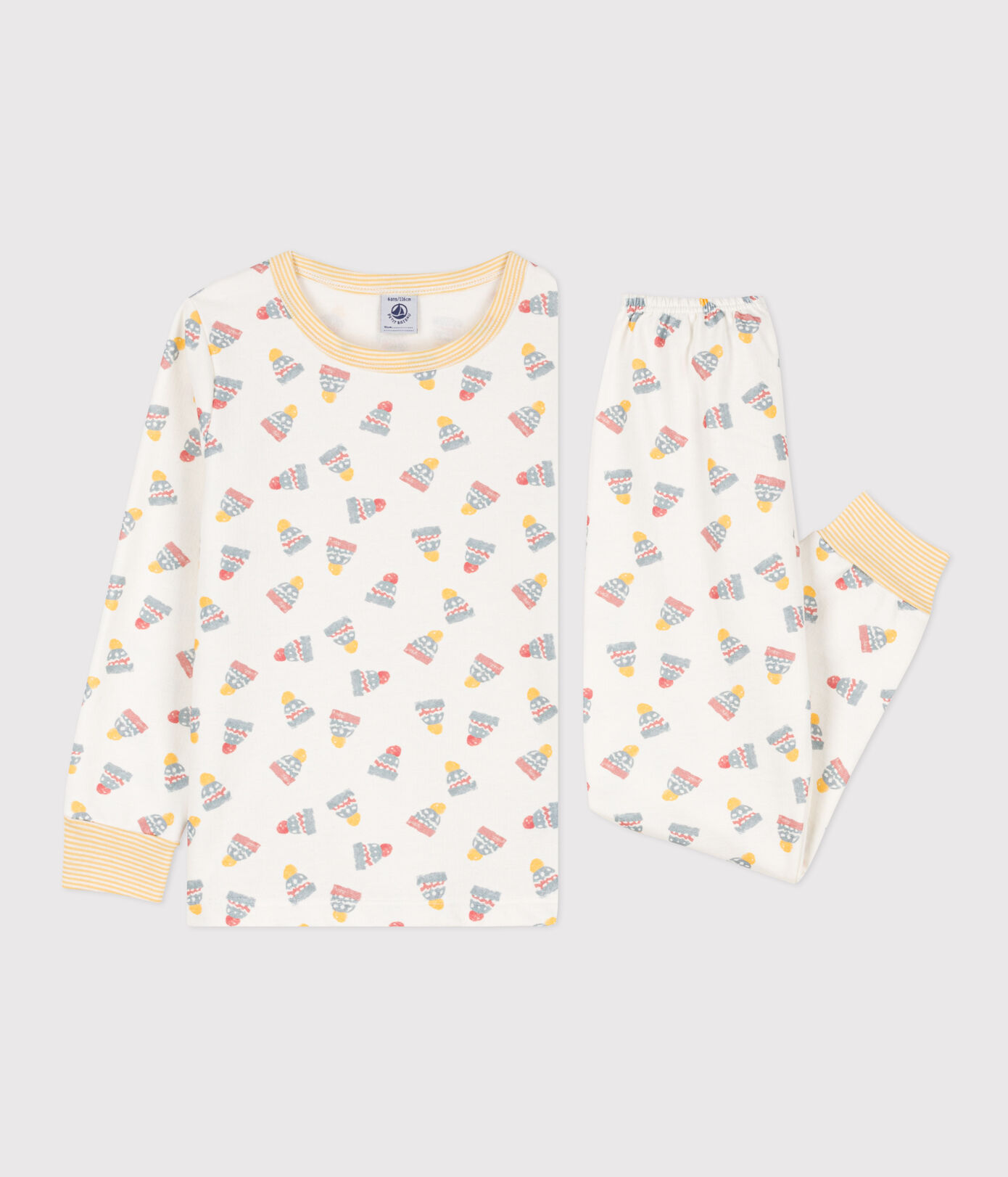 Pyjama bonnet petite fille/petit garçon en molleton