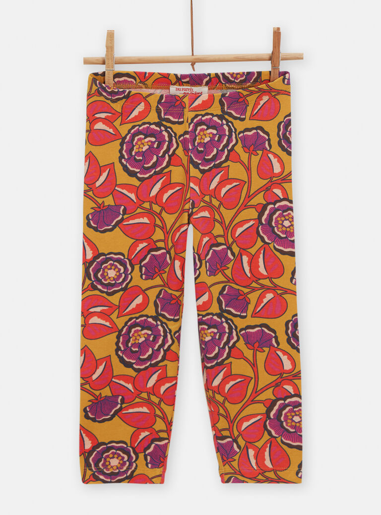 Legging imprimé à fleurs pour fille
