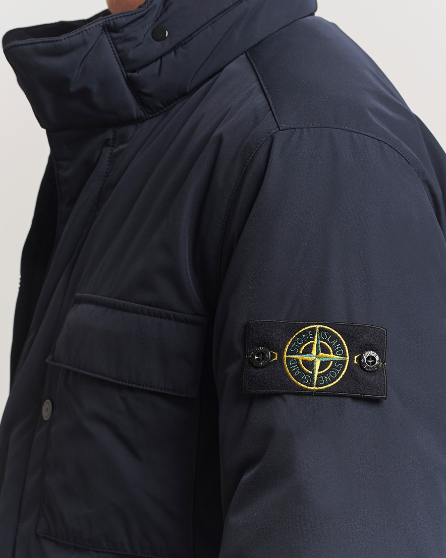 Stone Island Micro Twill Padded Field Jacket Navy