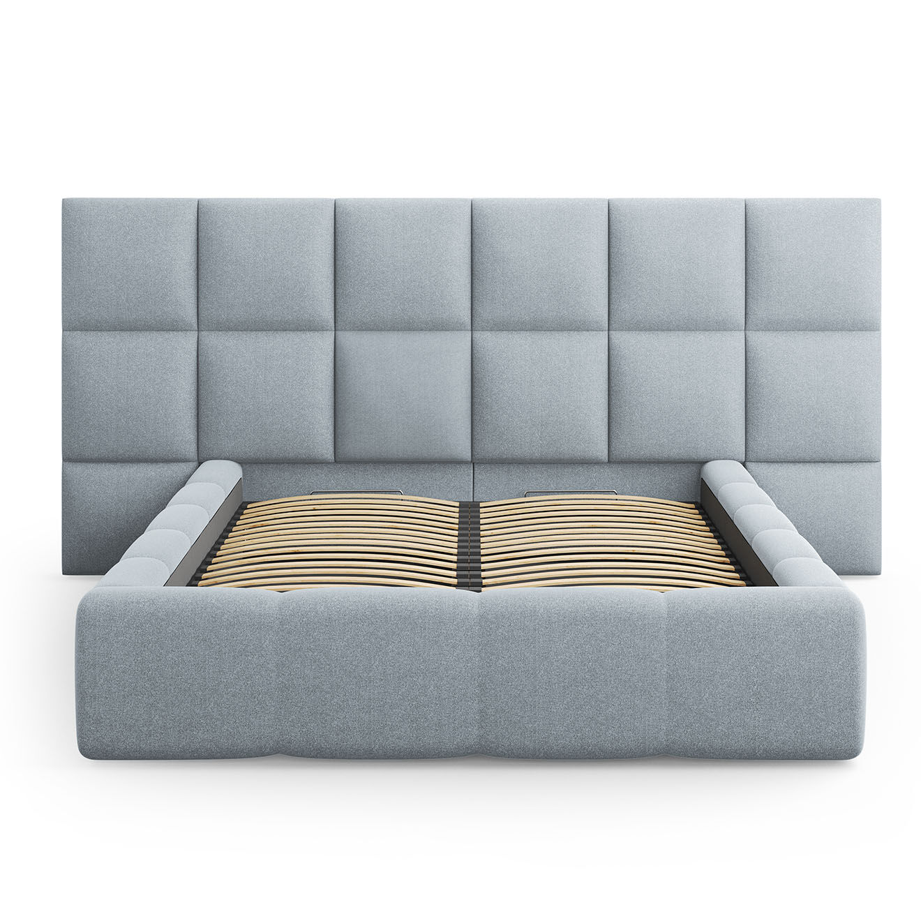 Maison Héritage Lit avec coffre de rangement Isa bleu clair - 230x300x125 cm