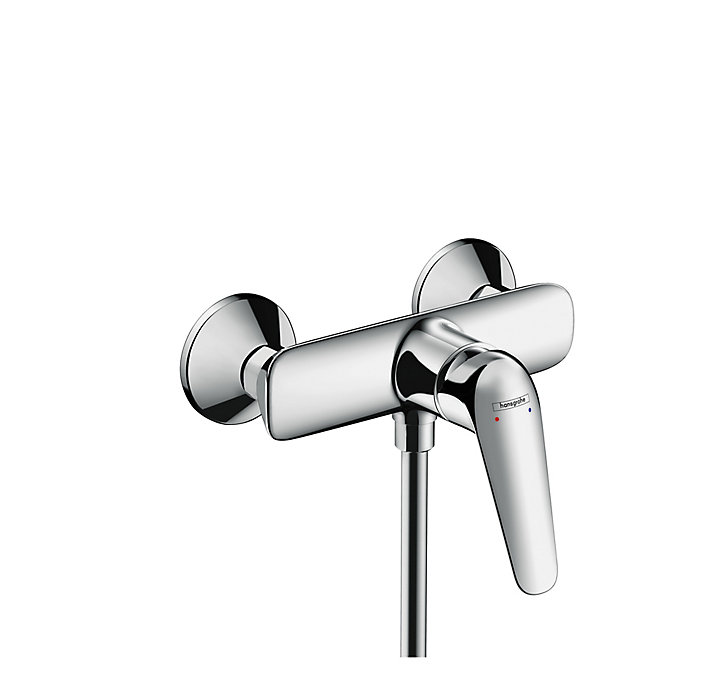 Mitigeur douche 2 trous Hansgrohe Novus en laiton coloris chromé