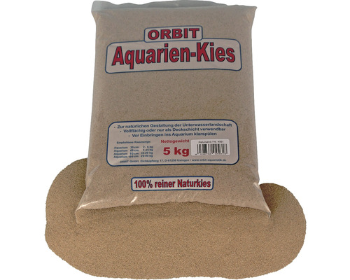 Aquariumzand, natuurlijk zand 0,3-0,8 mm 5 kg beige