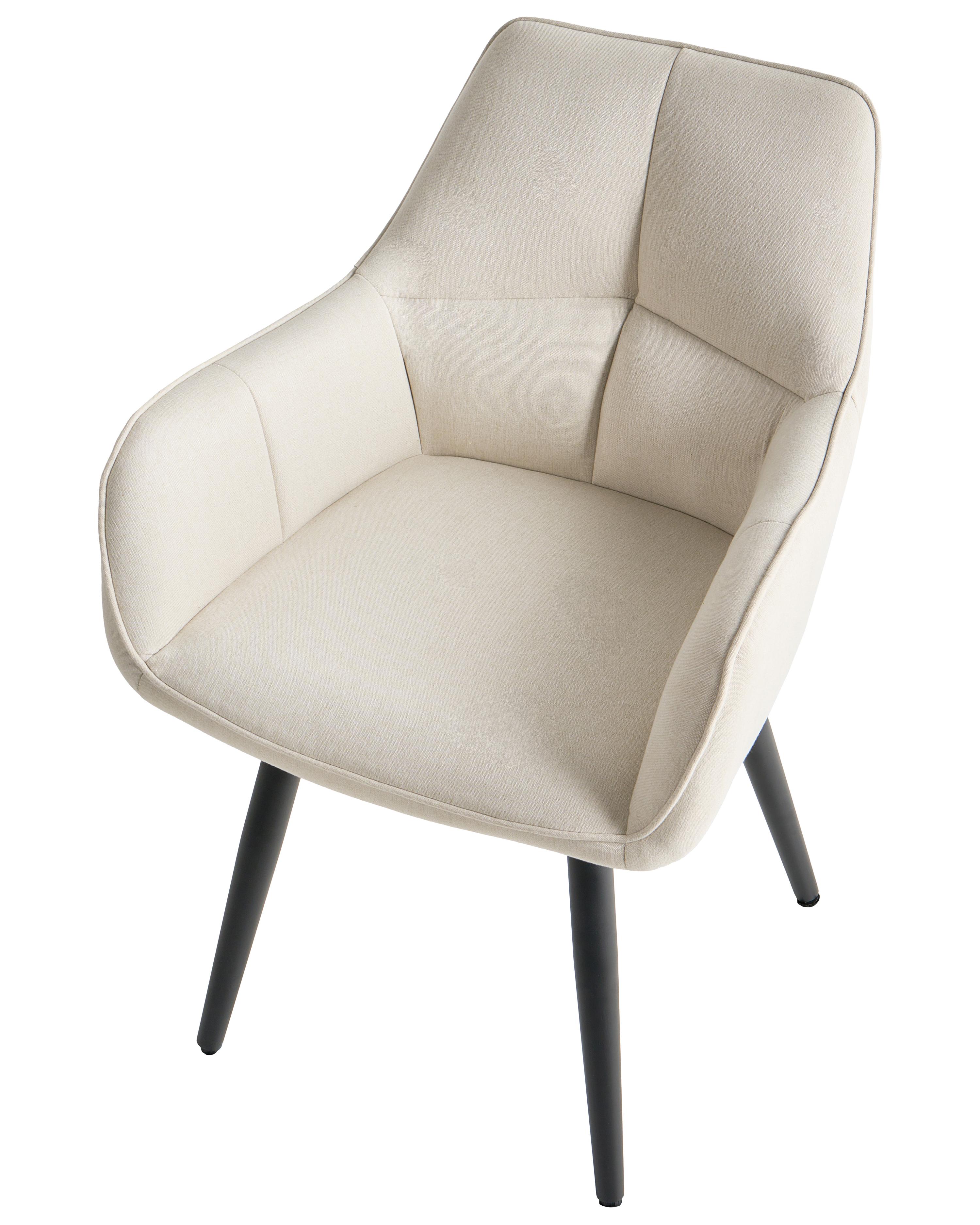 Set van 2 eetkamerstoelen TIRANO Kunstlinnen Lichtbeige