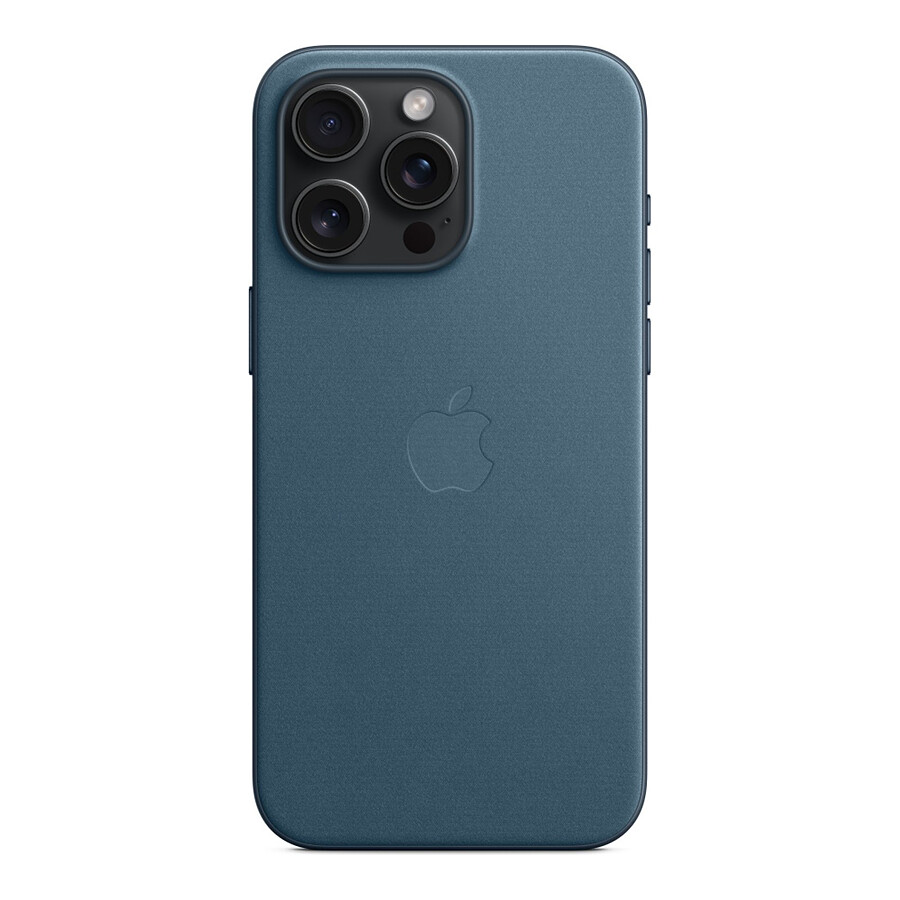 Apple Coque en tissage fin avec MagSafe pour iPhone 15 Pro Max - Bleu Pacifique
